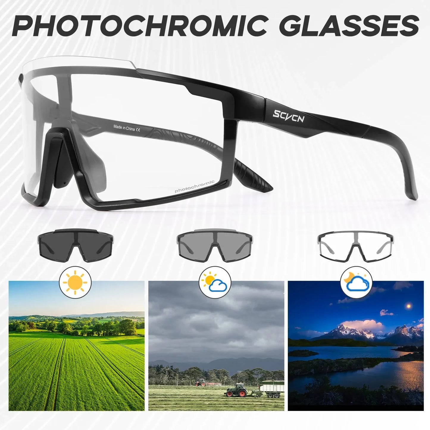 Óculos de sol para ciclismo masculino mtb