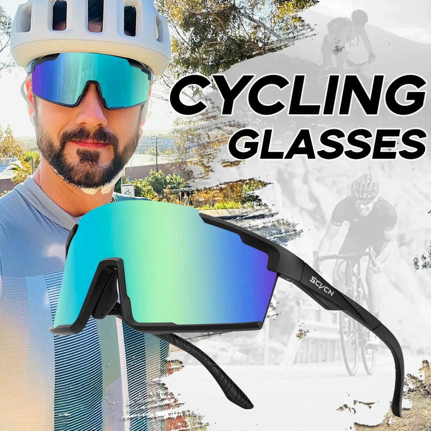 Óculos de sol para ciclismo masculino mtb